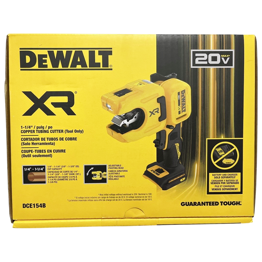 CORTADOR DE TUBOS DE COBRE 1.1/4" (32MM) A BATERIA 20V DEWALT DCE154B - SOMENTE A MAQUINA - Imagem 4