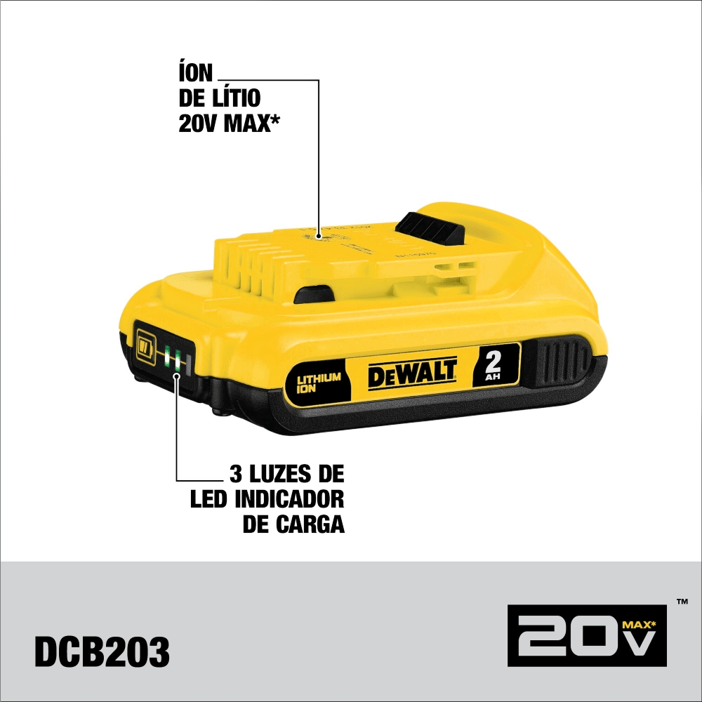 KIT COMBO PARAFUSADEIRA/FURADEIRA IMPACTO 1/2" DCD776 + PARAFUSADEIRA IMPACTO 1/4" DCF885 DEWALT DCK222D2T-BR - COM 2 BATERIA 2.0AH, CARREGADOR E MALETA - Imagem 4