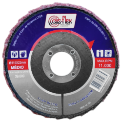 DISCO FLAP MANTA ABRASIVA MEDIO (VERMELHO) DISFLEX 39009 115X22MM (4.1/2X7/8)