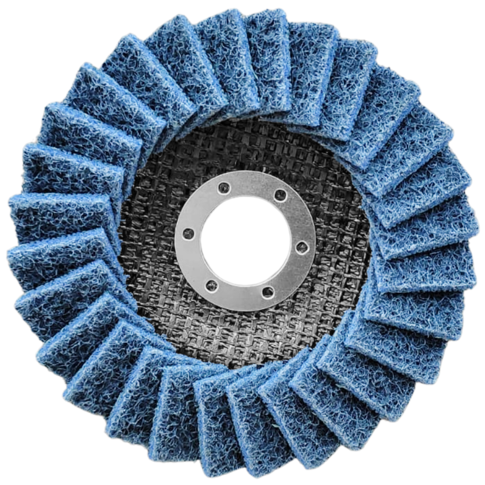 DISCO FLAP MANTA ABRASIVA FINO (AZUL) DISFLEX 39.007 115X22MM (4.1/2X7/8) - Imagem 2