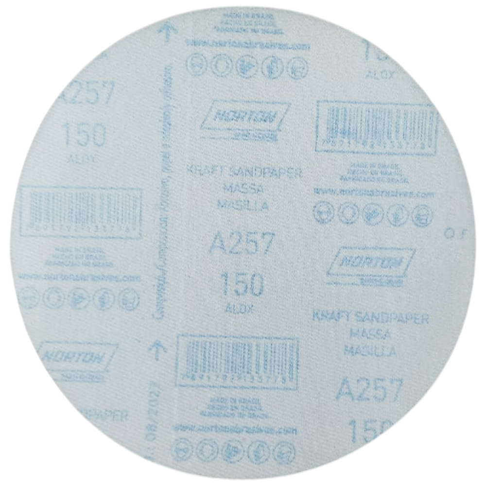 DISCO DE LIXA COM VELCRO 230MM A257 NORTON 77696068006 G150