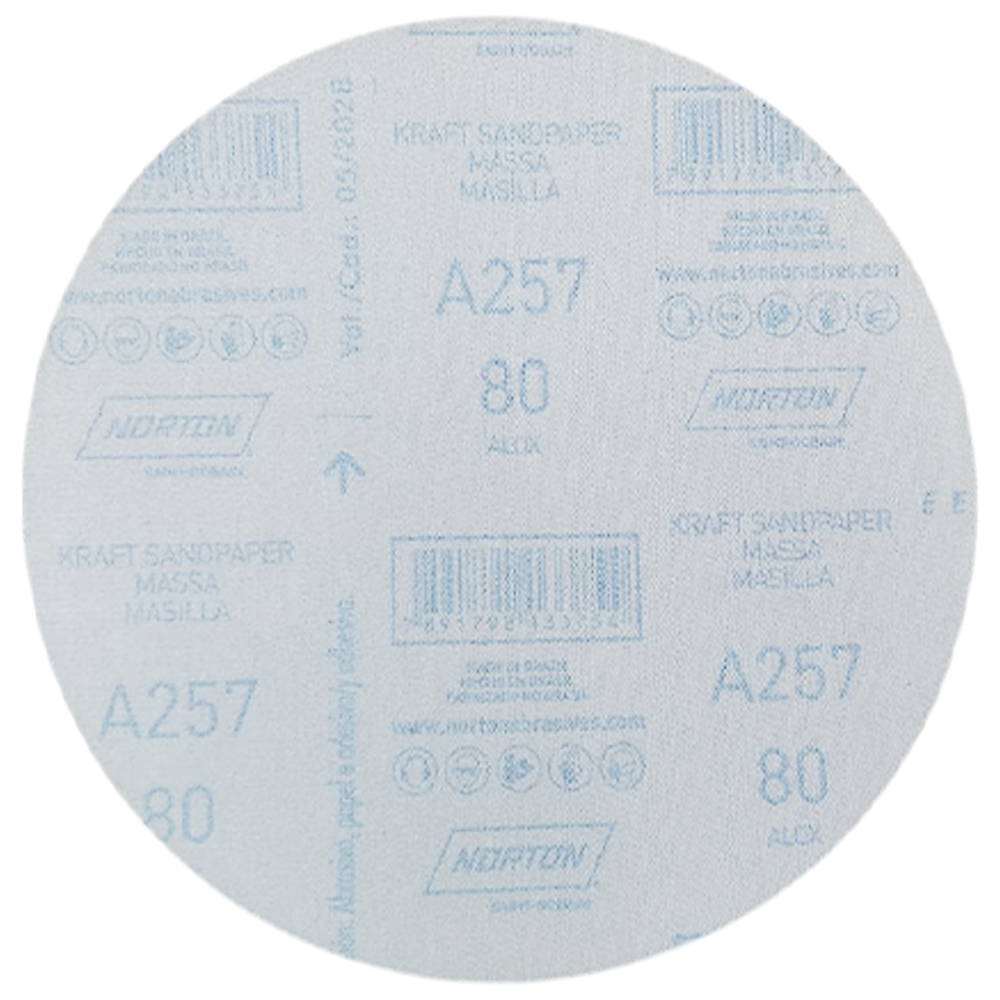 DISCO DE LIXA COM VELCRO 230MM A257 NORTON 77696067986 G80