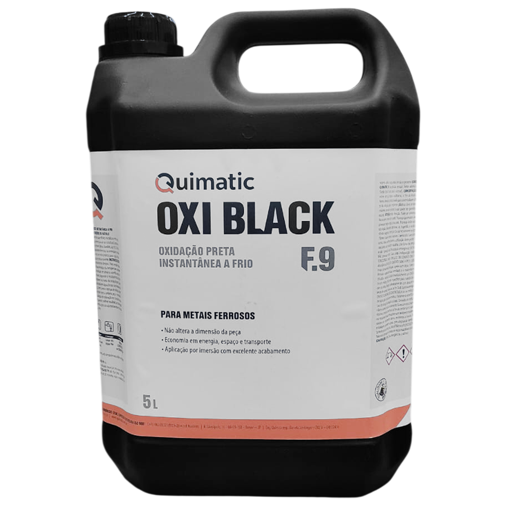 OXIDAÇÃO PRETA INSTANTANEA A FRIO OXI BLACK F9 5L QUIMATIC TAPMATIC CA2