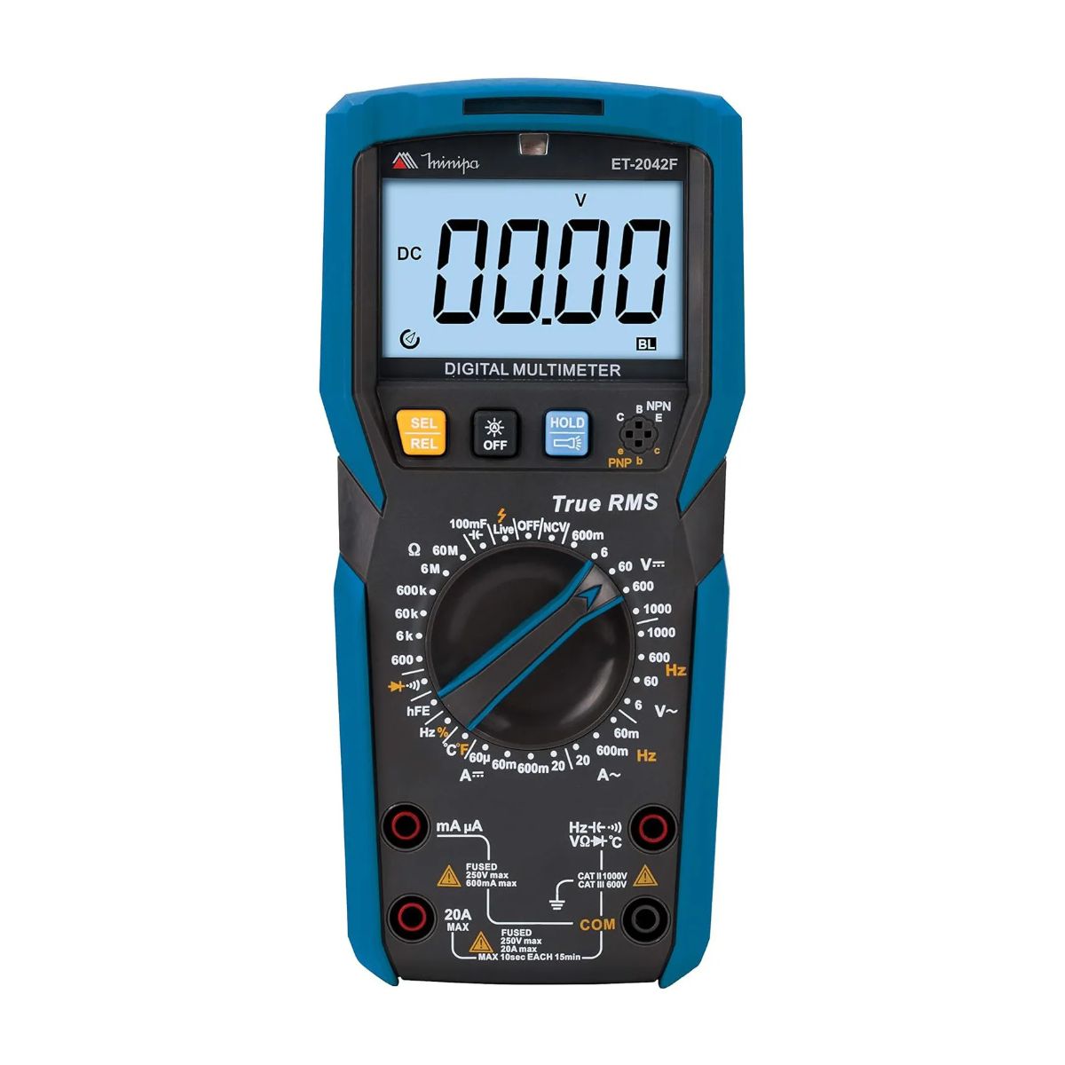 MULTIMETRO DIGITAL TRUE RMS CATIII 600V MINIPA ET-2042F