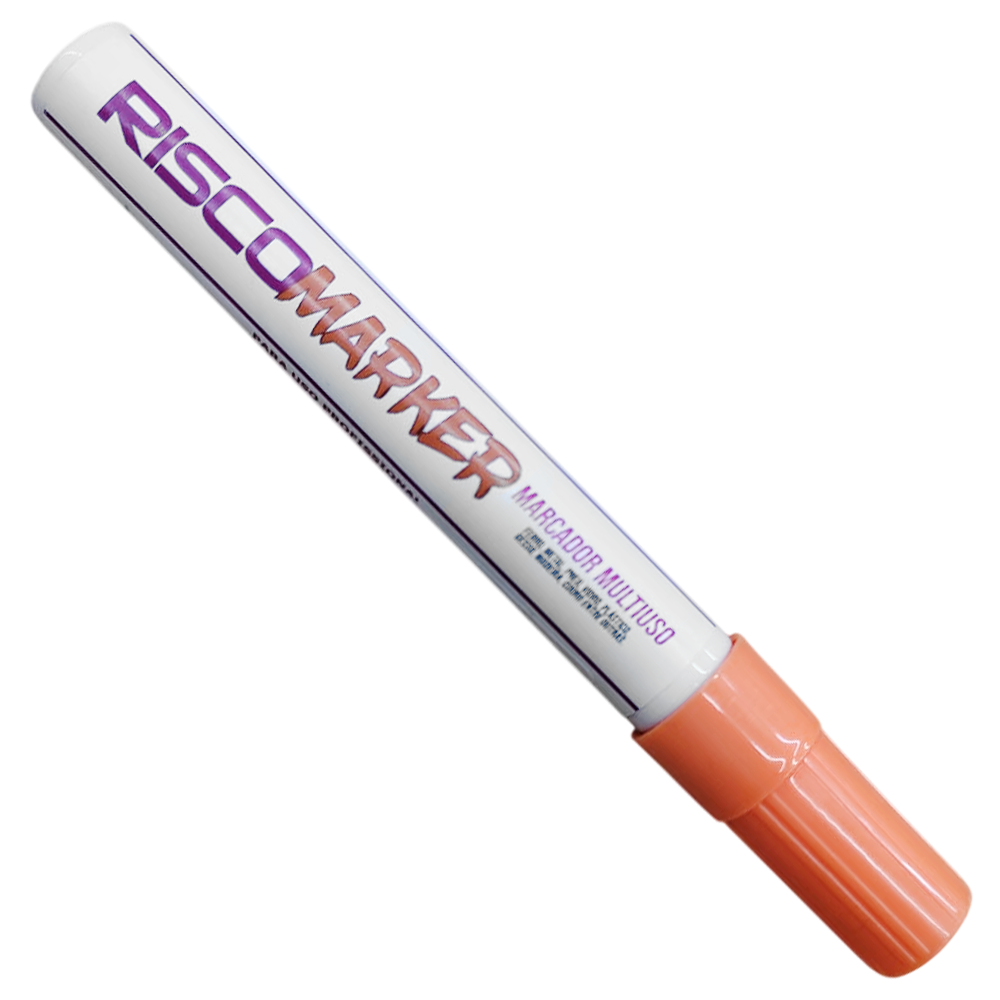 MARCADOR INDUSTRIAL TIPO CANETA RISCO MARKER LARANJA RISCOFER 1345/300