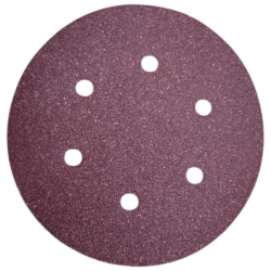 DISCO DE LIXA COM VELCRO 150MM (6") ROQUITE PS22K GLS3 KLINGSPOR 86635 G80 - VERMELHA