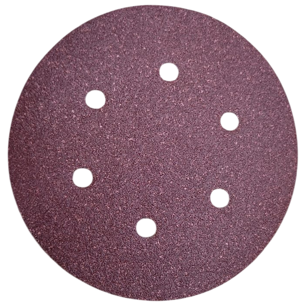 DISCO DE LIXA COM VELCRO 150MM (6") ROQUITE PS22K GLS3 KLINGSPOR 86635 G80 - VERMELHA
