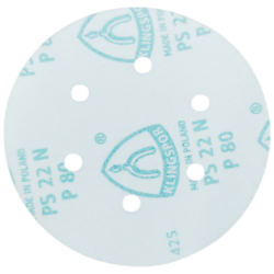 DISCO DE LIXA COM VELCRO 150MM (6") ROQUITE PS22K GLS3 KLINGSPOR 86635 G80 - VERMELHA