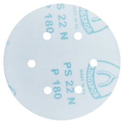 DISCO DE LIXA COM VELCRO 150MM (6") ROQUITE PS22K GLS3 KLINGSPOR 87528 G180 - VERMELHA