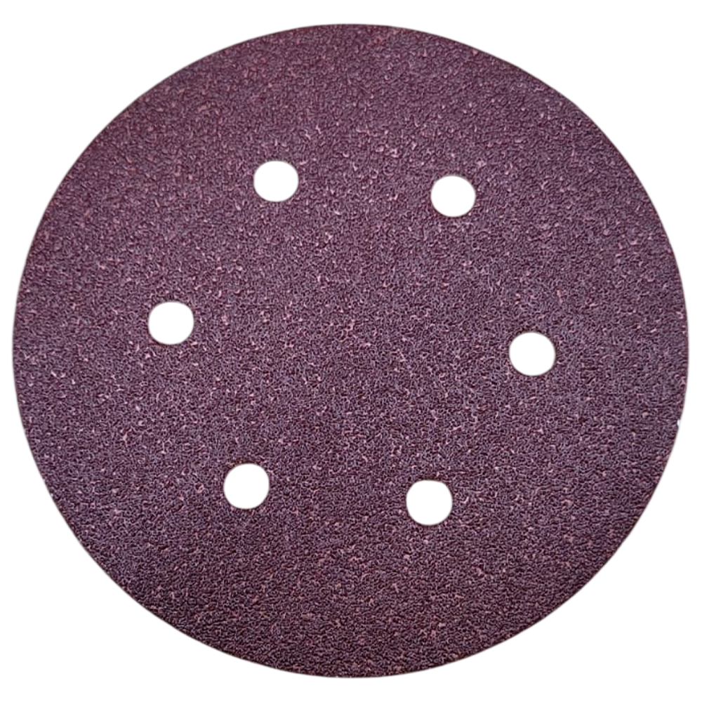 DISCO DE LIXA COM VELCRO 150MM (6") ROQUITE PS22K GLS3 KLINGSPOR 86634 G60 - VERMELHA - Imagem 2