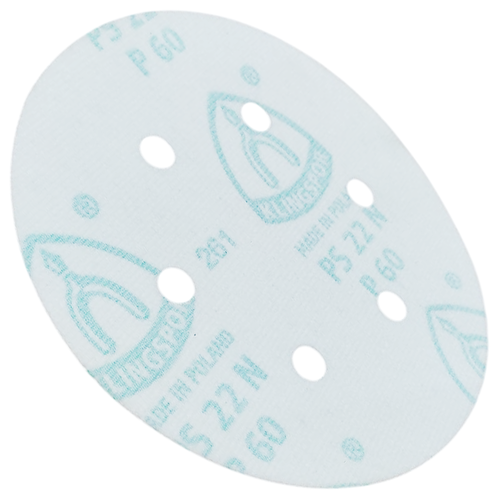 DISCO DE LIXA COM VELCRO 150MM (6") ROQUITE PS22K GLS3 KLINGSPOR 86634 G60 - VERMELHA - Imagem 3