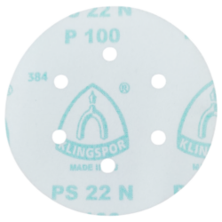 DISCO DE LIXA COM VELCRO 150MM (6") ROQUITE PS22K GLS3 KLINGSPOR 97072 G100 - VERMELHA