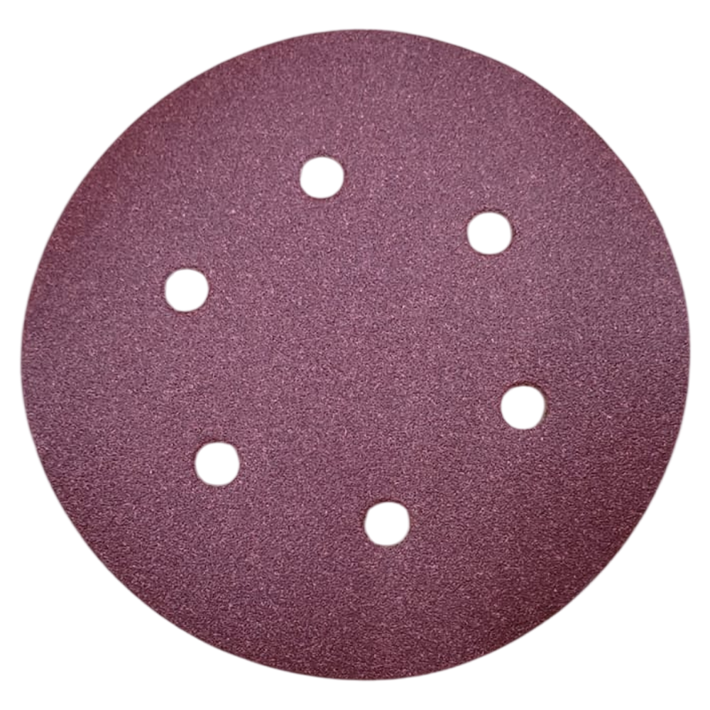 DISCO DE LIXA COM VELCRO 150MM (6") ROQUITE PS22K GLS3 KLINGSPOR 86636 G120 - VERMELHA - Imagem 2