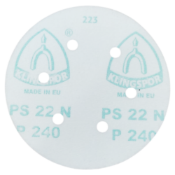 DISCO DE LIXA COM VELCRO 150MM (6") ROQUITE PS22K GLS3 KLINGSPOR 97778 G240 - VERMELHA
