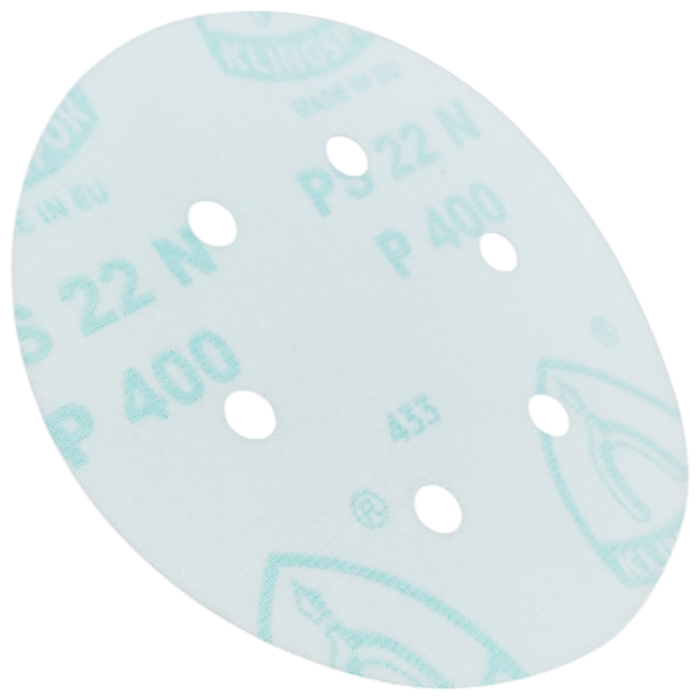 DISCO DE LIXA COM VELCRO 150MM (6") ROQUITE PS22K GLS3 KLINGSPOR 128356 G400 - VERMELHA - Imagem 3
