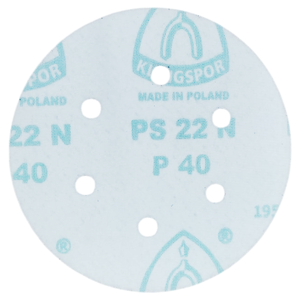 DISCO DE LIXA COM VELCRO 150MM (6") ROQUITE PS22K GLS3 KLINGSPOR 89181 G40 - VERMELHA