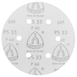 DISCO DE LIXA COM VELCRO 150MM (6") ROQUITE PS33 KLINGSPOR 147124 G60