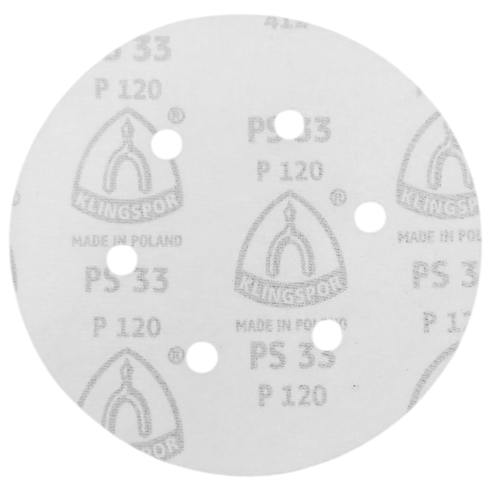 DISCO DE LIXA COM VELCRO 150MM (6") ROQUITE PS33 KLINGSPOR 146947 G120