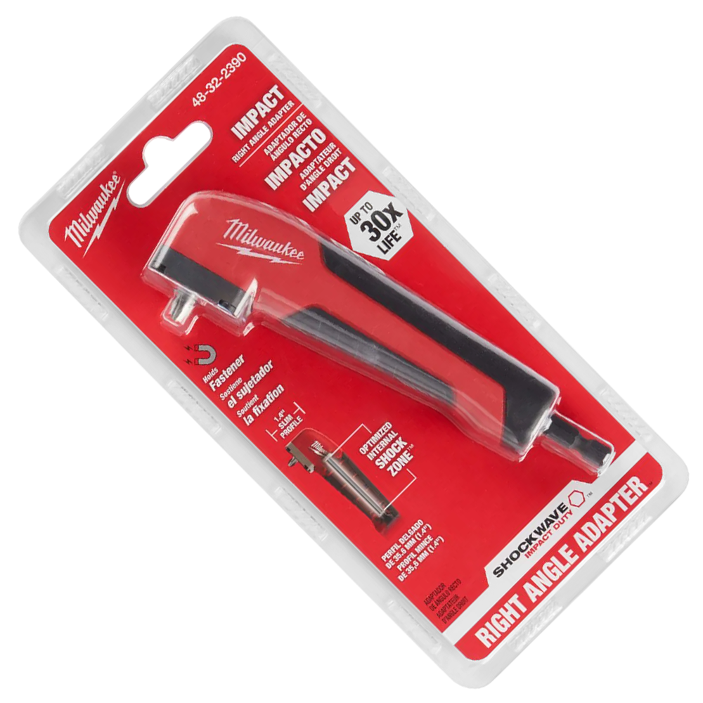 ADAPTADOR ANGULAR 90° SHOCKWAVE G PARA PARAFUSADEIRAS MILWAUKEE 48-32-2390 - Imagem 2