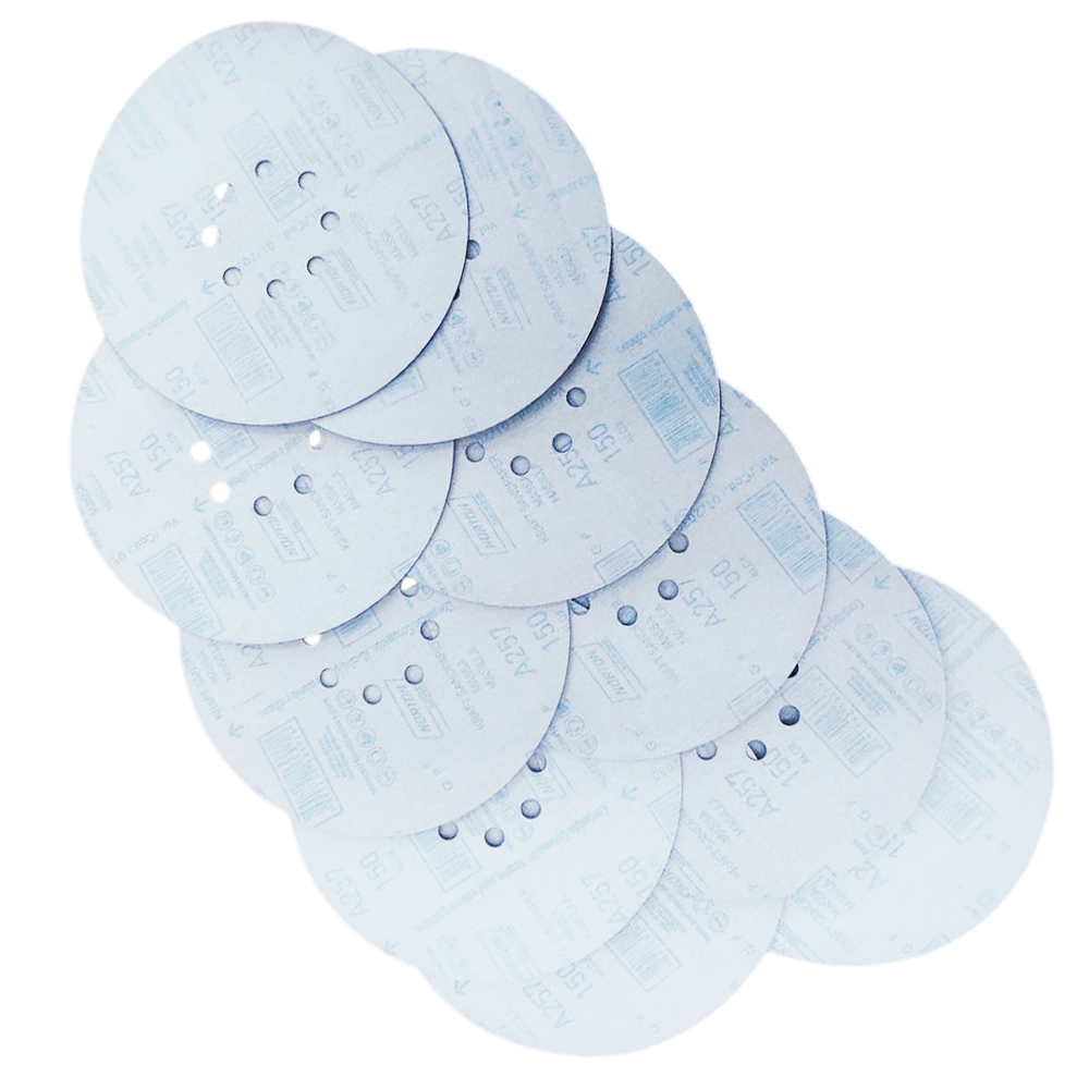 DISCO DE LIXA COM VELCRO 225MM (9") A257 G150 PARA LIXADEIRA DE TETO NORTON 78072701520 - CAIXA COM 10 UNIDADE - Imagem 3
