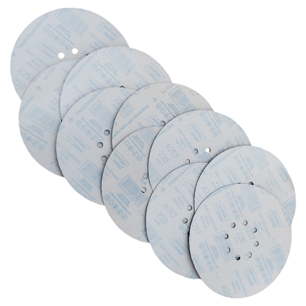 DISCO DE LIXA COM VELCRO 225MM (9") A257 G220 PARA LIXADEIRA DE TETO NORTON 78072701522 - CAIXA COM 10 UNIDADE - Imagem 3