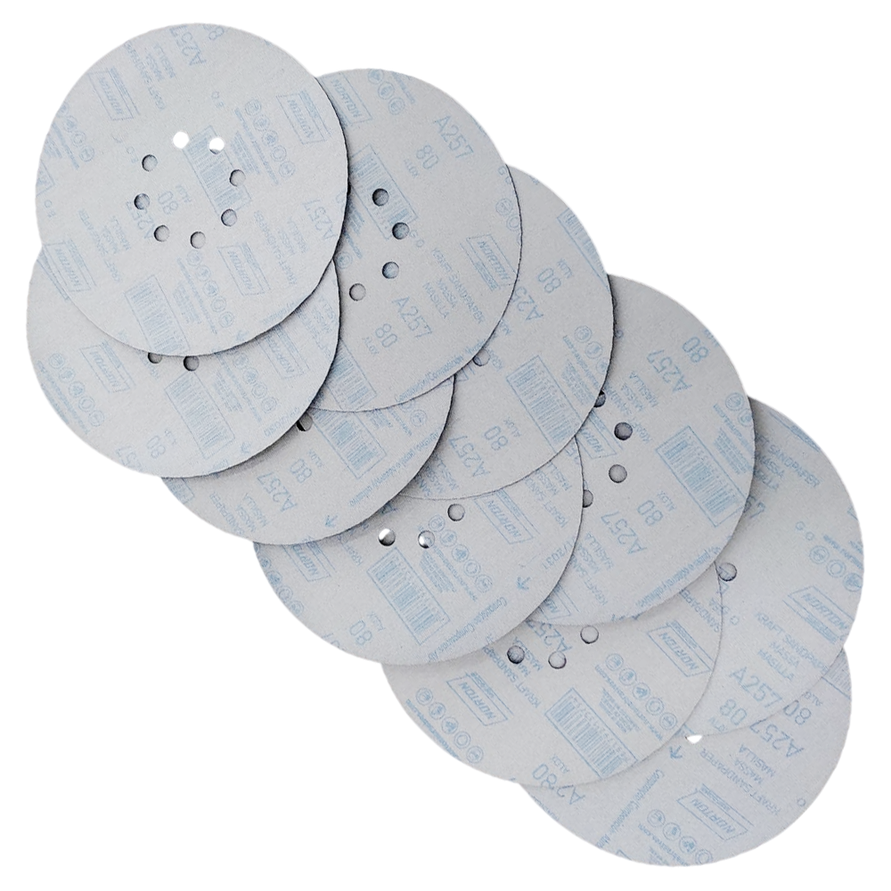 DISCO DE LIXA COM VELCRO 225MM (9") A257 G80 PARA LIXADEIRA DE TETO NORTON 78072701517 - CAIXA COM 10 UNIDADE - Imagem 3
