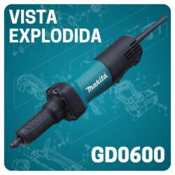 VISTA EXPLODIDA PEÇAS RETIFICA MAKITA GD0600