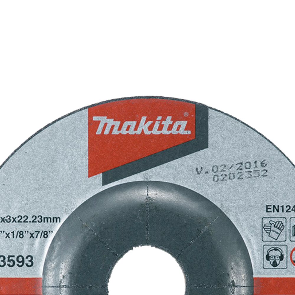 DISCO DE CORTE E DESBASTE MAKITA A-83593 115X3X22.23 (4.1/2X1/8X7/8) CENTRO DEPRIMIDO - Imagem 2