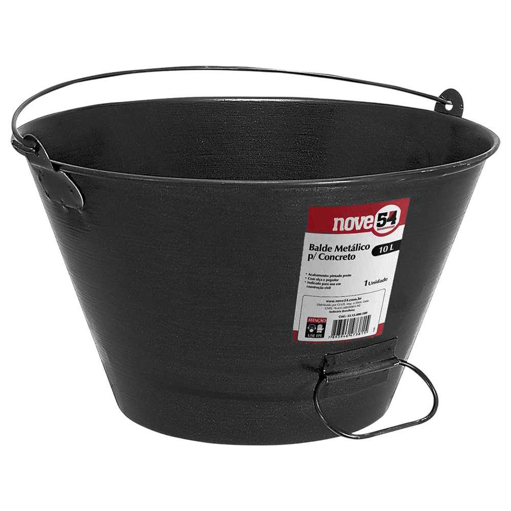 BALDE METALICO PARA CONCRETO 10L NOVE54 3315400100 - Imagem 3