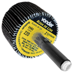 RODA DE LIXA MINIKONTOUR COM HASTE 30X20X6MM G220 VONDER 127132220 1271302220