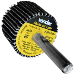 RODA DE LIXA MINIKONTOUR COM HASTE 30X20X6MM G80 VONDER 1271302080