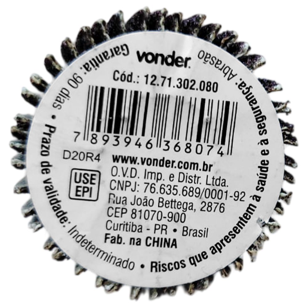 RODA DE LIXA MINIKONTOUR COM HASTE 30X20X6MM G80 VONDER 1271302080 - Imagem 2