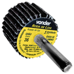 RODA DE LIXA MINIKONTOUR COM HASTE 30X20X6MM G36 VONDER 1271302036