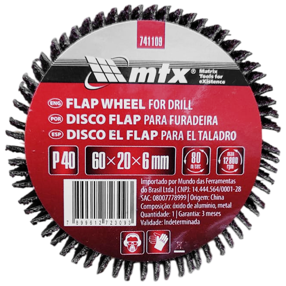 RODA DE LIXA MINIKONTOUR COM HASTE 60X20X6MM G40 MTX 741109 - Imagem 2
