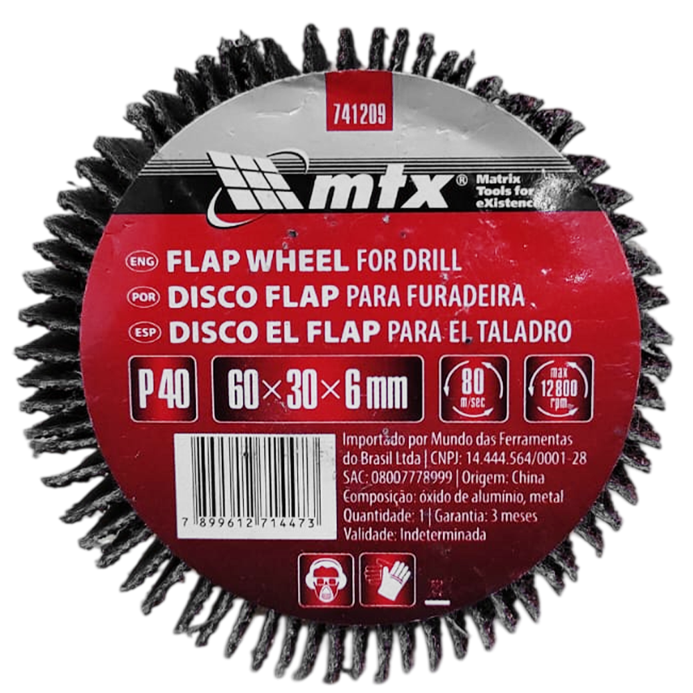 RODA DE LIXA MINIKONTOUR COM HASTE 60X30X6MM G40 MTX 741209 - Imagem 2