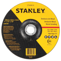 DISCO DE DESBASTE STANLEY STA0414 180X6X22.23 (7X1/4X7/8)