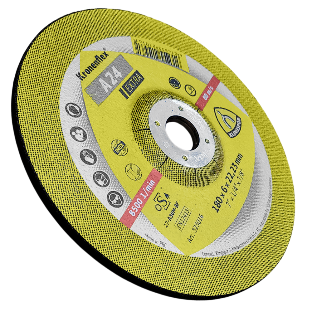 DISCO DE DESBASTE KLINGSPOR 323016 180X6X22.23 (7X1/4X7/8) A24 EXTRA - Imagem 3