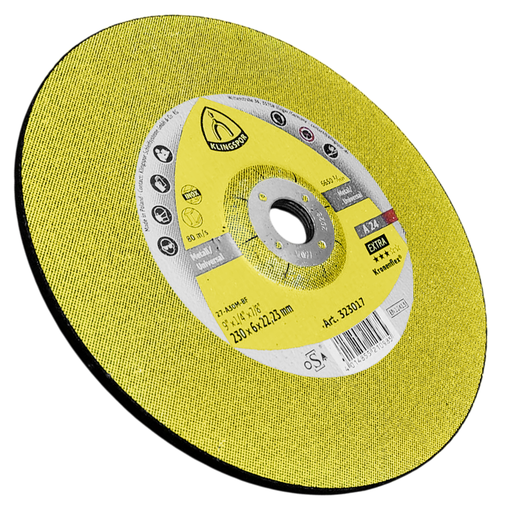 DISCO DE DESBASTE KLINGSPOR 323017 230X6X22.23 (9X1/4X7/8) A24 EXTRA - Imagem 3