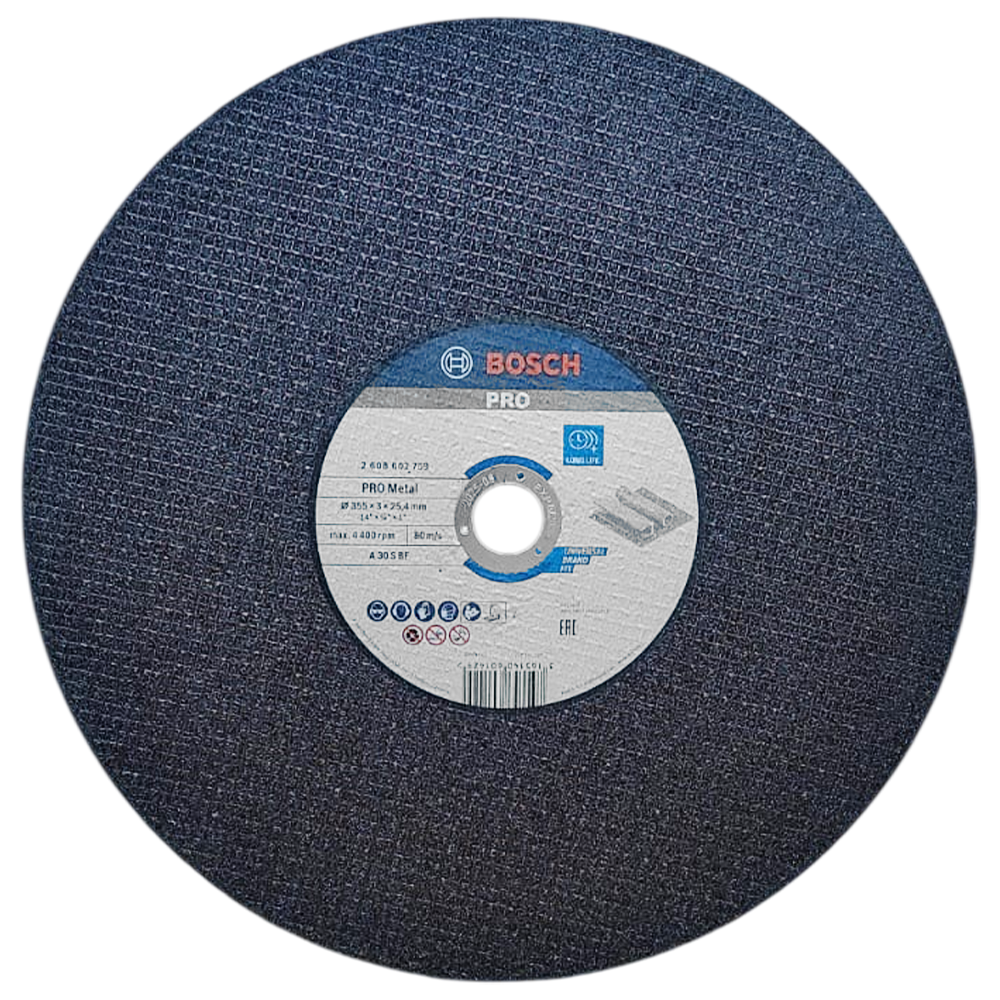 DISCO DE CORTE BOSCH 2608602759 355X3.1X25.4 (14X1/8X1) A30 2 TELAS