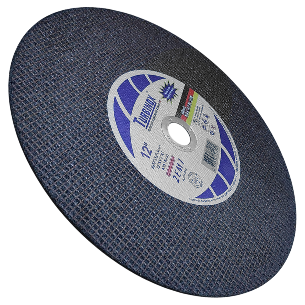DISCO DE CORTE TURBINOX DTBX12 305X3.0X25.4 (12X1/8X1) A30 TBF 41 (COM ARRUELA ADAPTACAO PARA 3/4" E 5/8") - Imagem 3