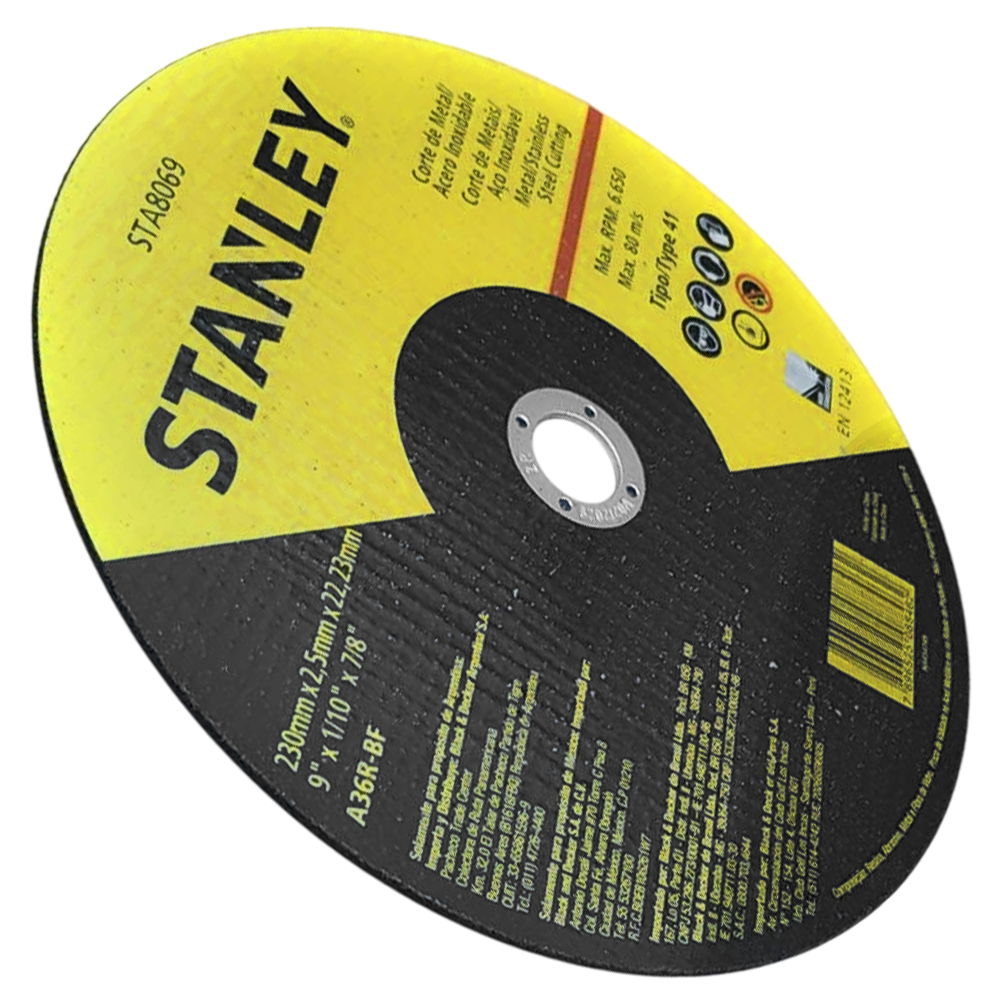 STA8069 DISCO DE CORTE STANLEY 230X2.5X22 (9X1/10X7/8) - Imagem 3