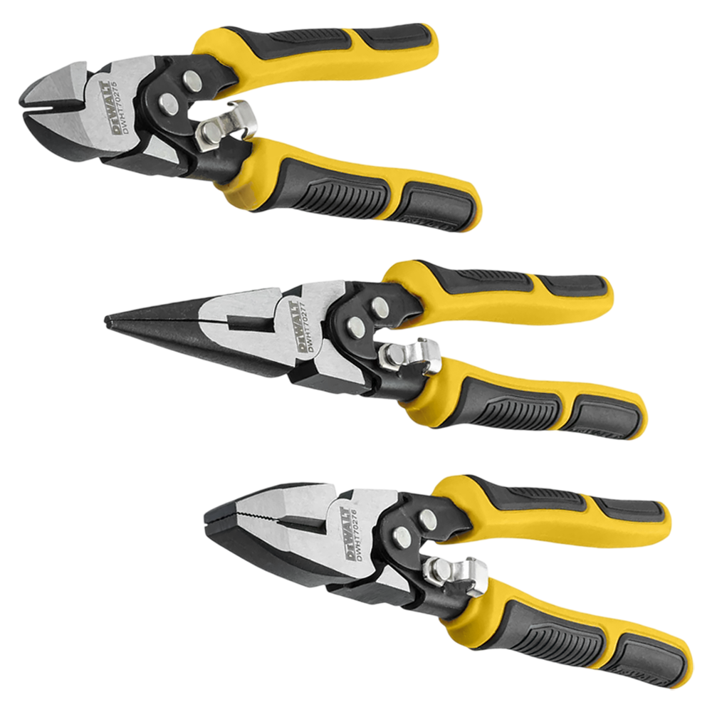 JOGO DE ALICATES AÇÃO COM 03 PEÇAS DEWALT DWHT70485 (UNIVERSAL, CORTE, BICO ) - Imagem 2
