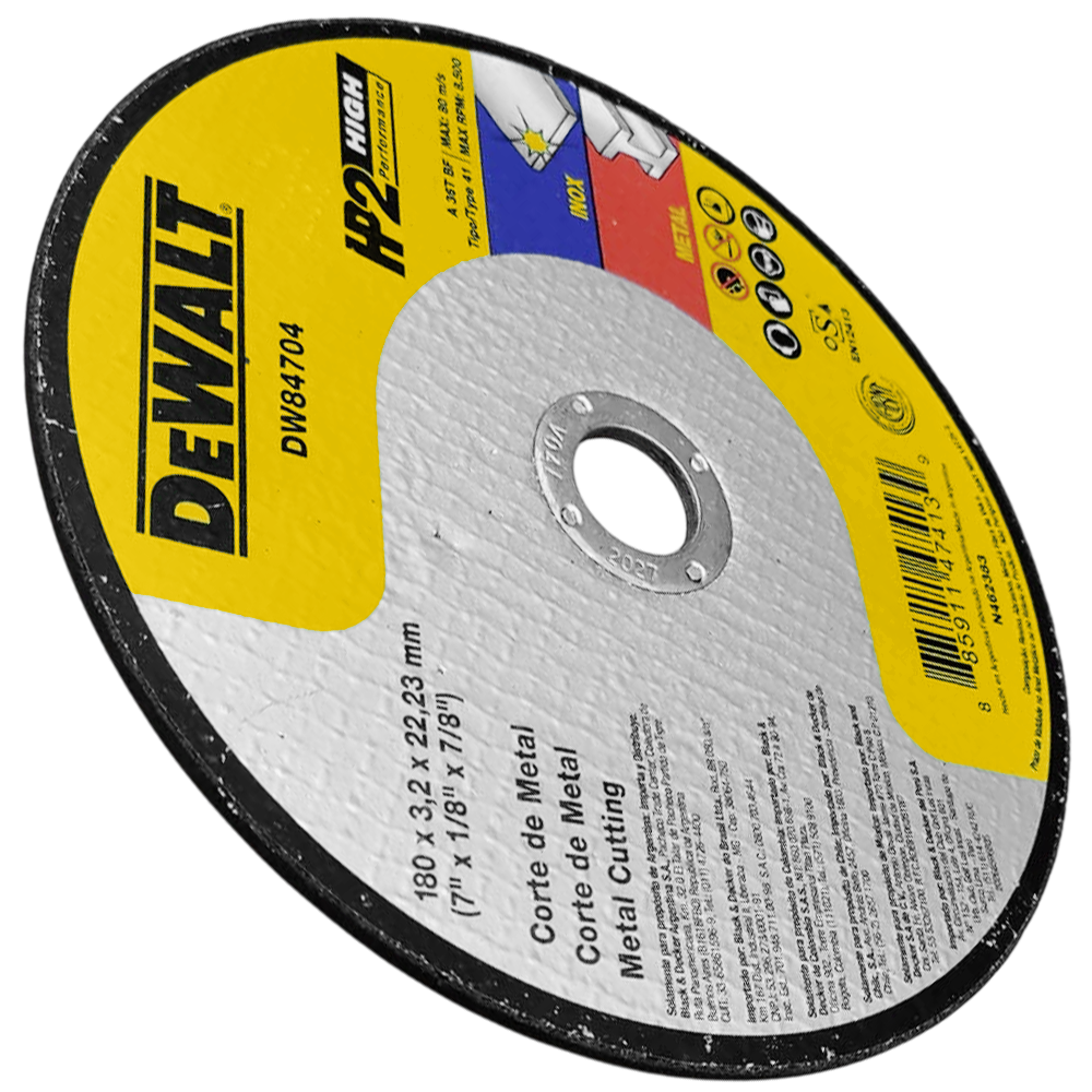 DISCO DE CORTE INOX DEWALT DW84704 HP2 7x1/8x7/8 - Imagem 3