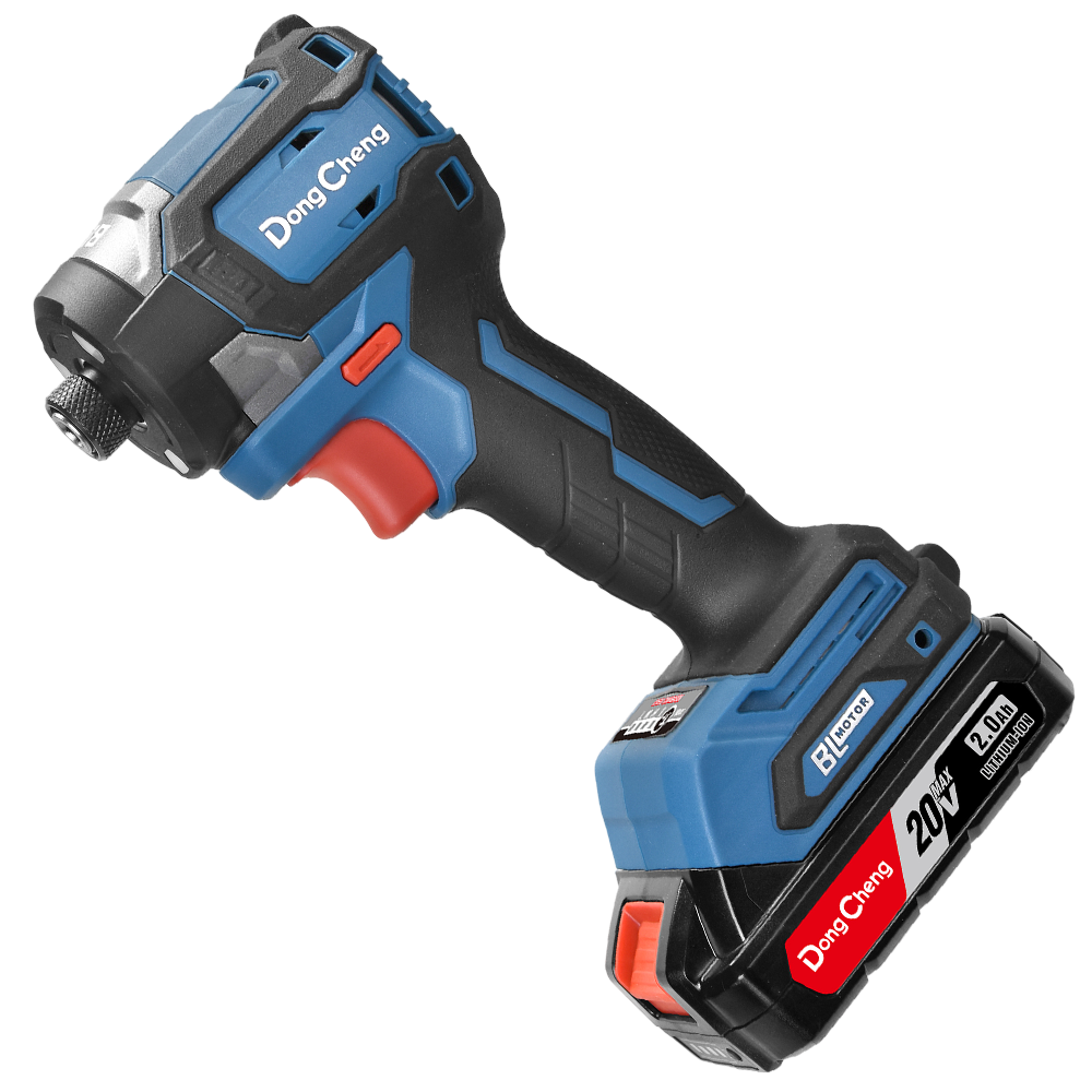 PARAFUSADEIRA DE IMPACTO 1/4" A BATERIA 20V DONGCHENG DCPL208 208NM - COM 01 BATERIA 2.0AH, CARREGADOR BIVOLT E MALETA - Imagem 2