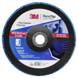 DISCO FLAP 3M HB004615959 180X22.23MM (7X7/8) G120 PRO FIBRA