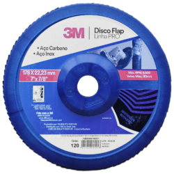 DISCO FLAP 3M HB004616031 180X22.23MM (7X7/8) G120 PRO PLASTICO