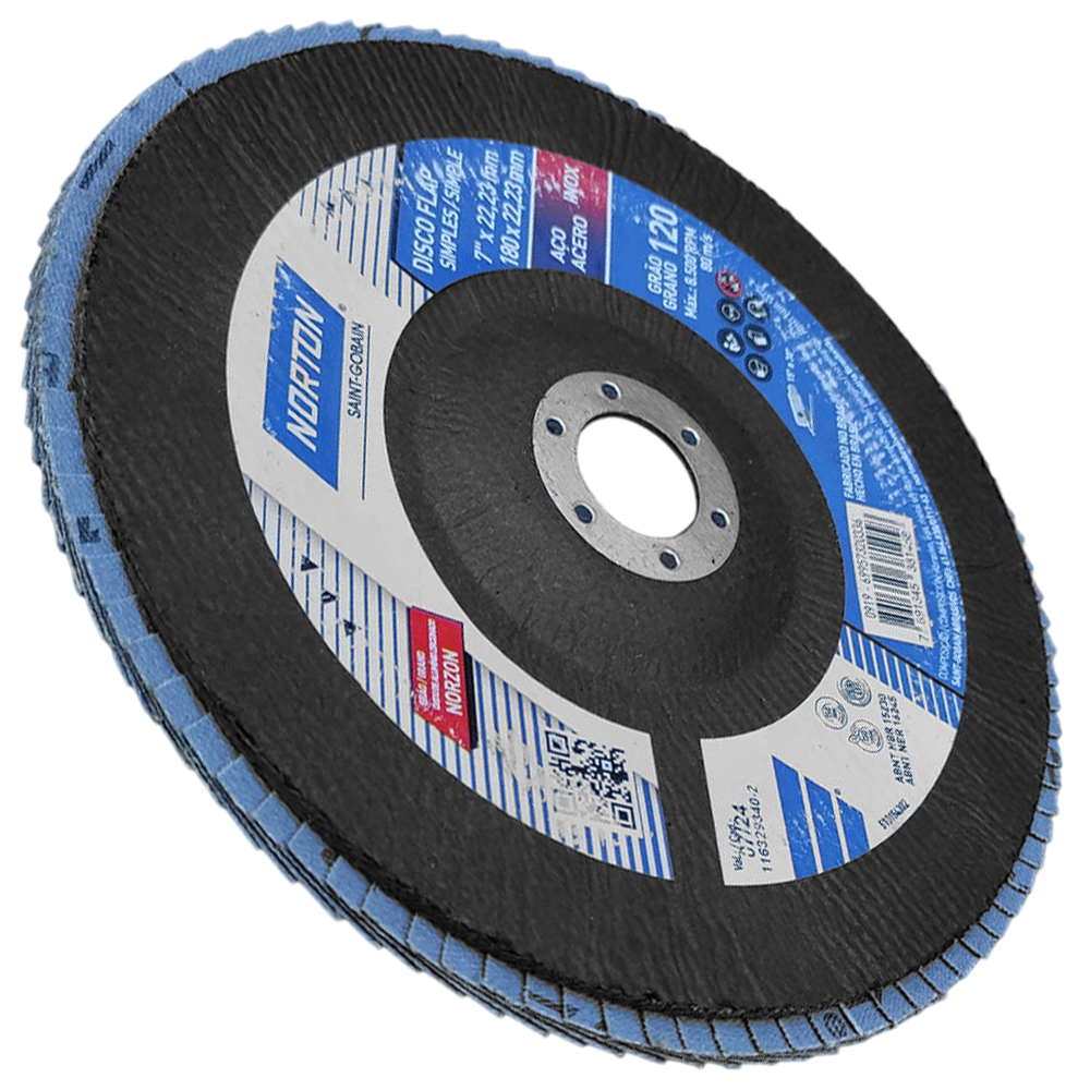 DISCO FLAP NORTON 69957320336 R822 ORIGINAL 180X22MM (7X7/8) G120 - Imagem 3