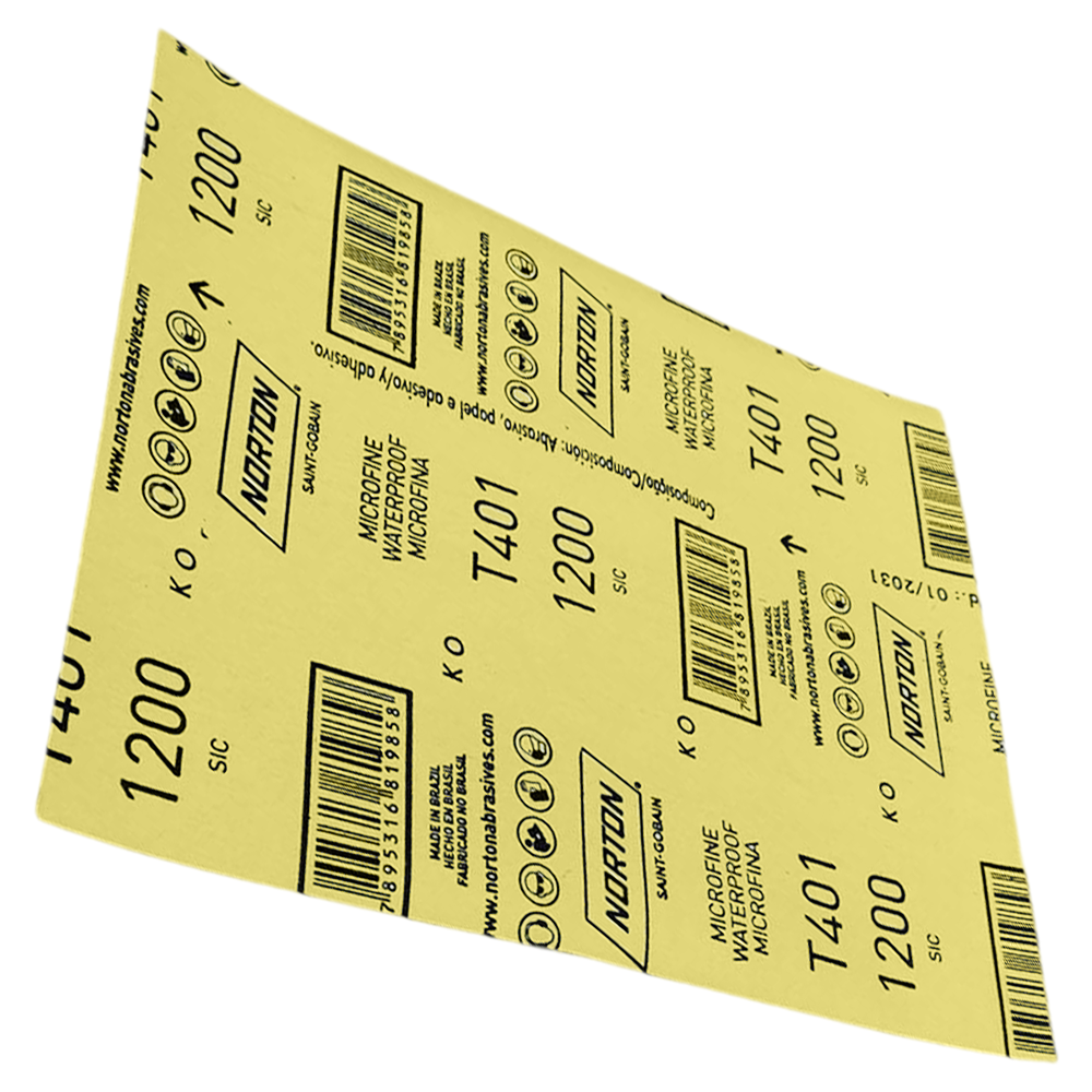 FOLHA DE LIXA DAGUA NORTON 66254408468 T401 GRÃO 1200 - Imagem 3