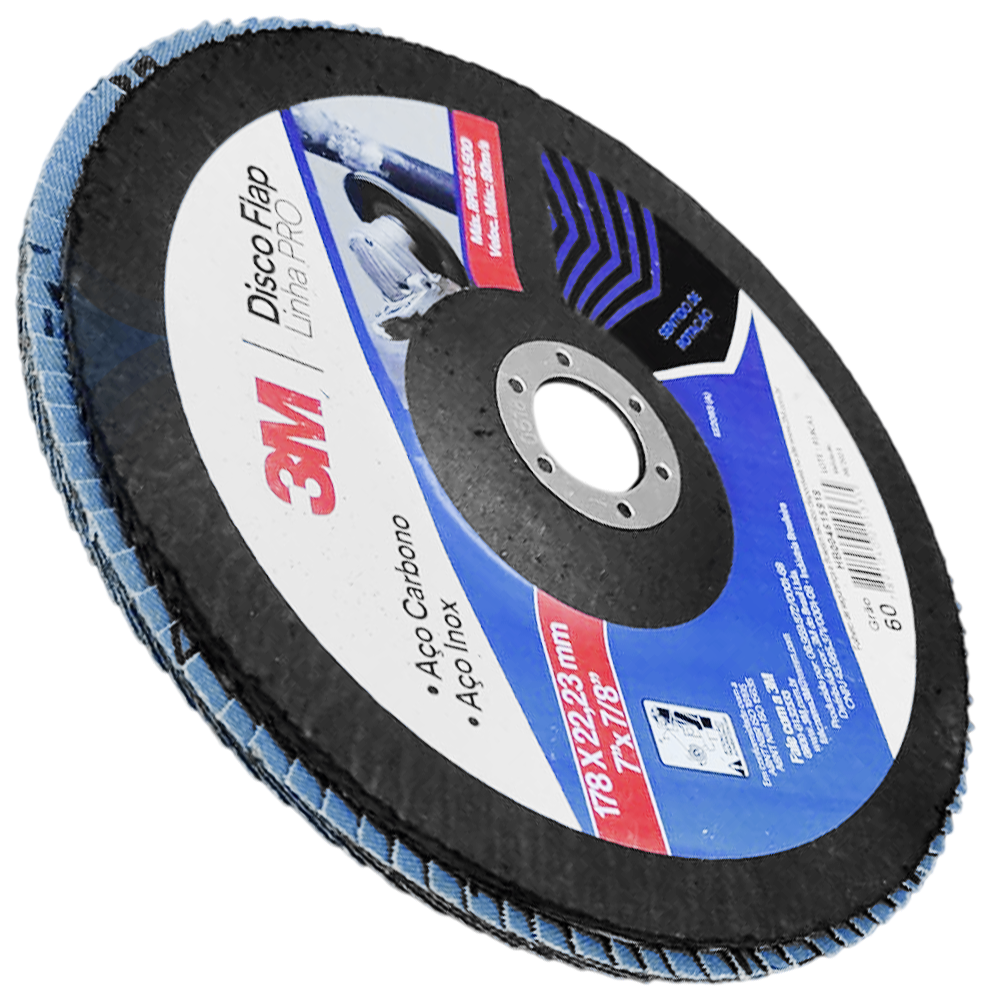 DISCO FLAP 3M HB004615918 180X22.23MM (7X7/8) G60 PRO FIBRA - Imagem 3