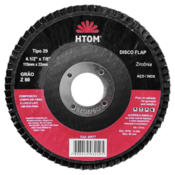 DISCO FLAP HTOM 40577 115X22.23MM (4.1/2X7/8) G80 DF412Z80 ZIRCONADO